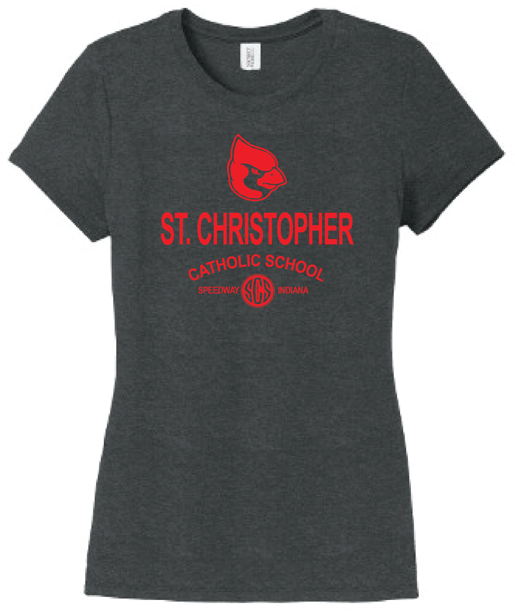 St. Christopher District Made Perfect Tri Ladies T-Shirt - Black Frost
