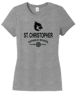 St. Christopher District Made Perfect Tri Ladies T-Shirt - Grey Frost