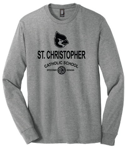 St. Christopher District Made Perfect Tri Long Sleeve T-Shirt - Grey Frost